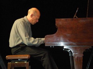 David Helfgott playing piano in Albury, NSW